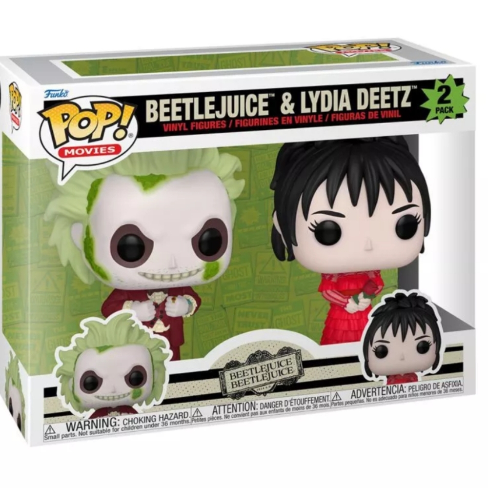 Funko Pop Beetlejuice & Lydia Deetz Vinyl Figures